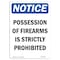 Signmission OSHA Sign, 10" H, 7" W, Rigid Plastic, NOTICE Possession Of Firearms Is Prohibited Sign, Portrait OS-NS-P-710-V-16394 - alternate 1